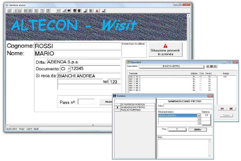 Altecon Wisit reception interface